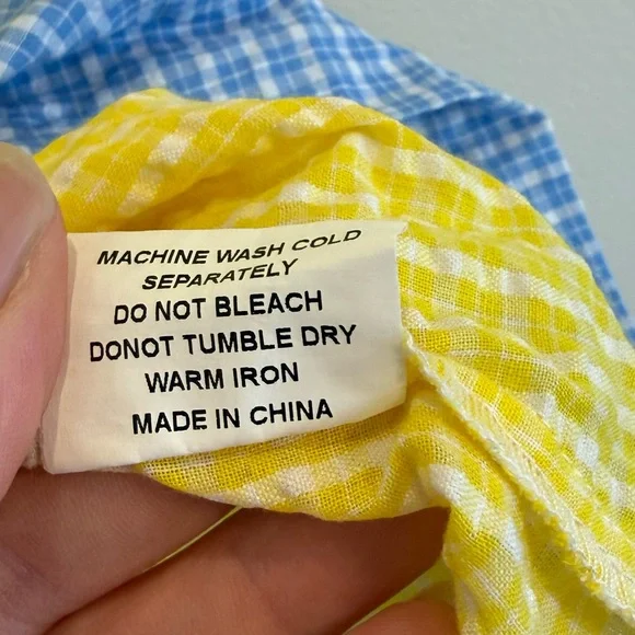 Angeline Kids Charming Smocked and Embroidered Kids Yellow Check Easter Dress 6 - Picture 7 of 7